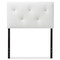 Baxton Studio Kirchem Modern White Faux Leather Upholstered Twin Size Headboard 125-6963 - alternate 1